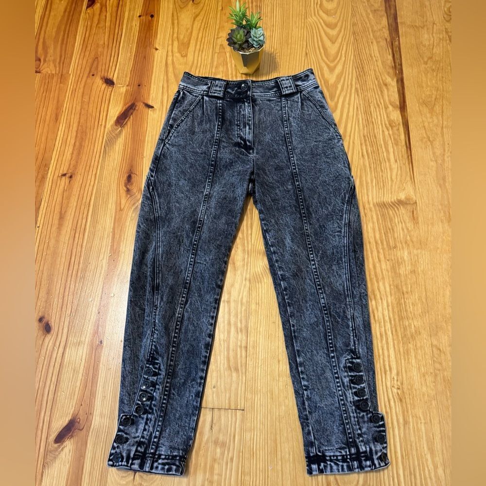 Ulla Johnson Brodie Denim Jeans Black Acid High Rise Wash Women’s SIZE 2